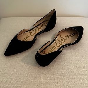 Sam Edelman RODNEY D'Orsay Flats - Black Suede (size 7)